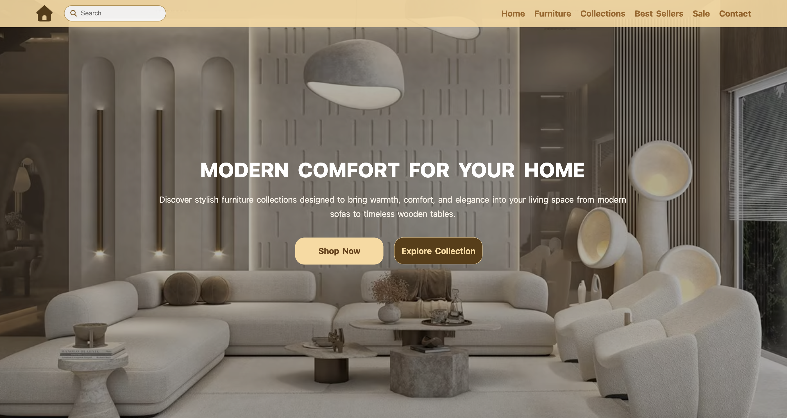 Sweet Home Store homepage