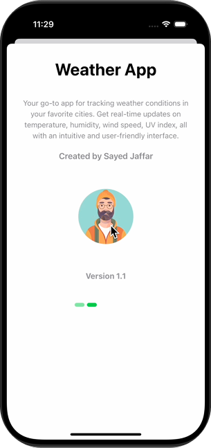Weather App edit cities screen